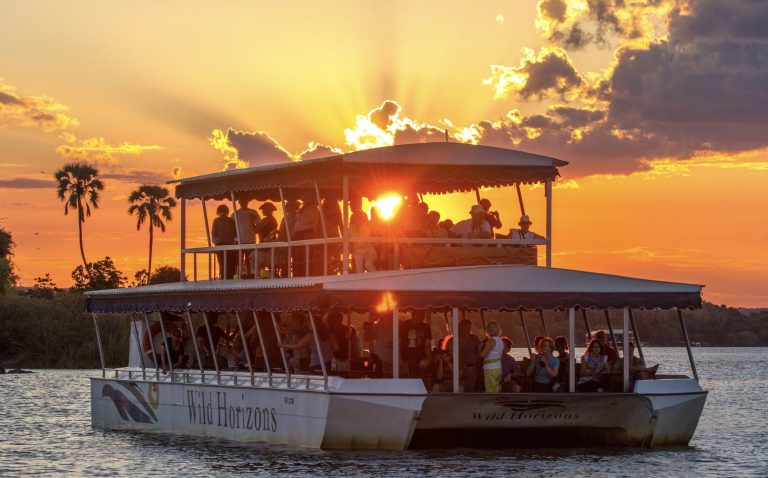 Sunset Cruise on the Zambezi. Image copyright Sarah Kerr Studio