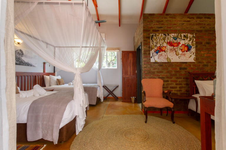 Room 4, the triple room at The Courtney Lodge, Victoria Falls.